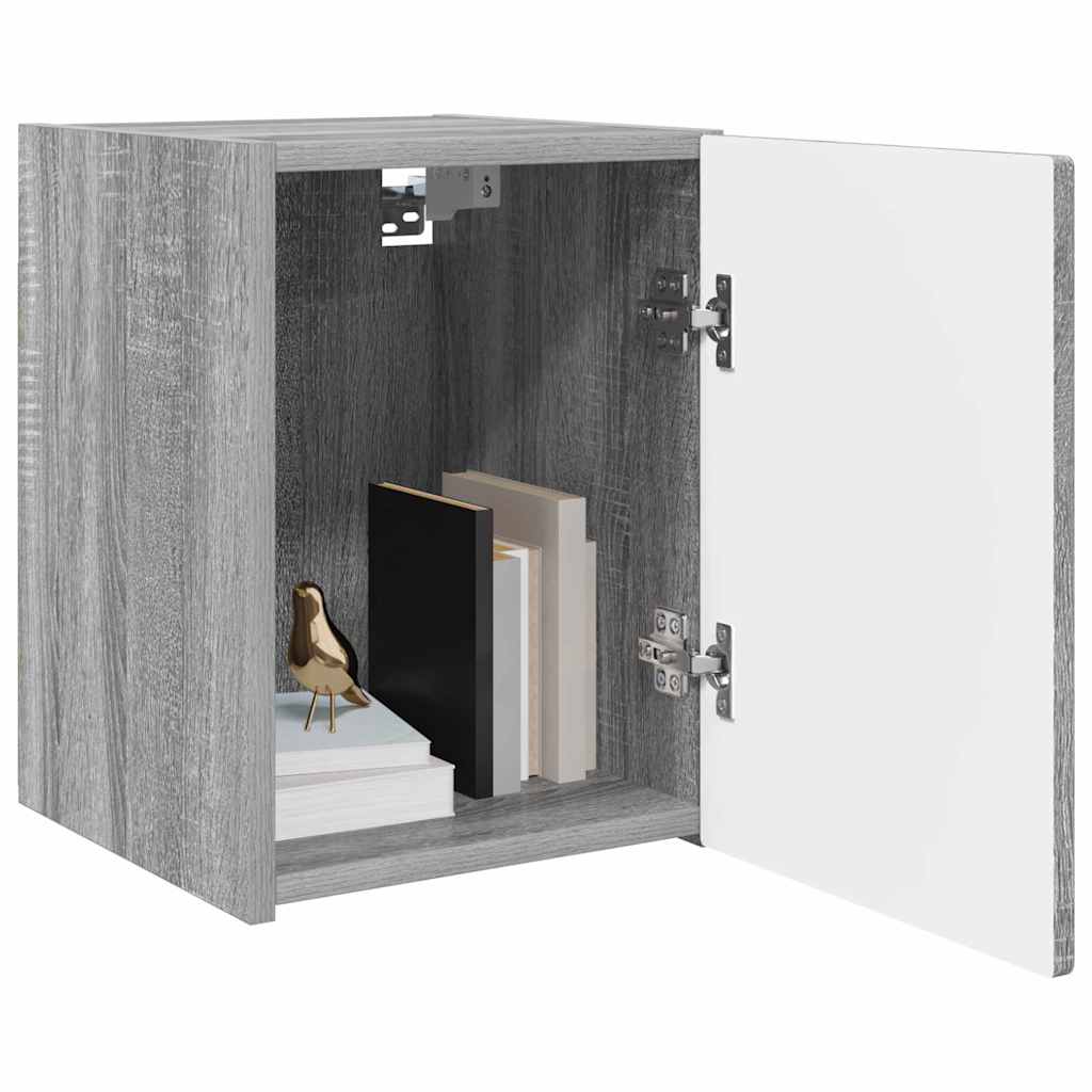 Tv Wall Cabinet 2 Pcs Šedá Sonoma Kompozitní Dřevo