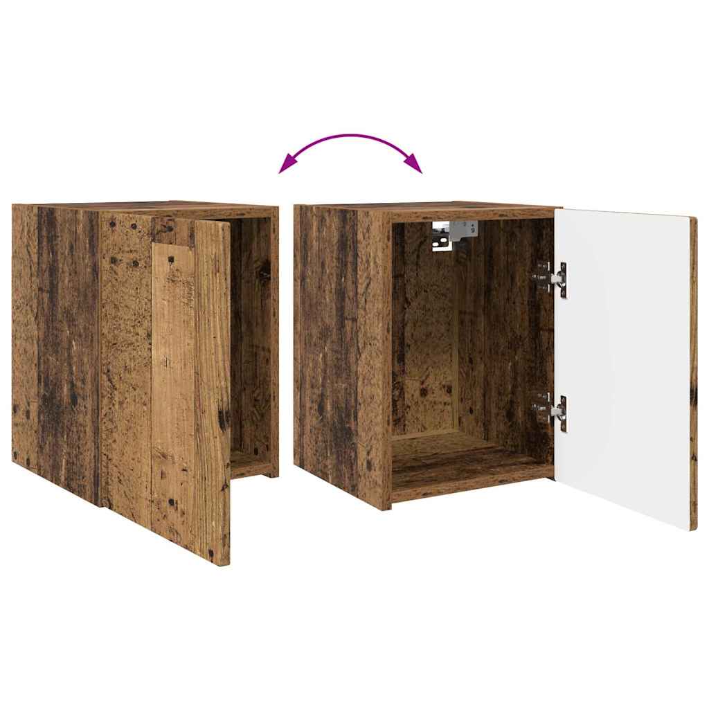 Tv Wall Cabinet 30 X 31 X 40 Cm Staré Dřevo Kompozitní Dřevo