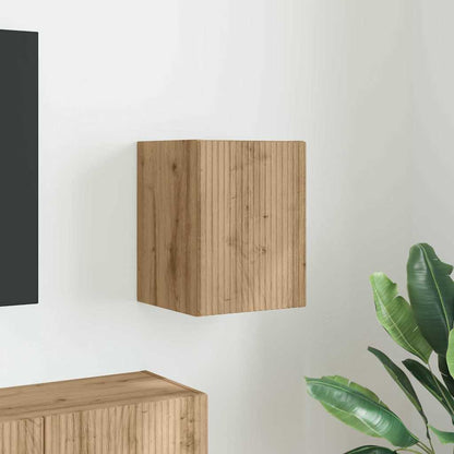 Tv Wall Cabinet 30 X 31 X 40 Cm Umělecký Dub Kompozitní Dřevo