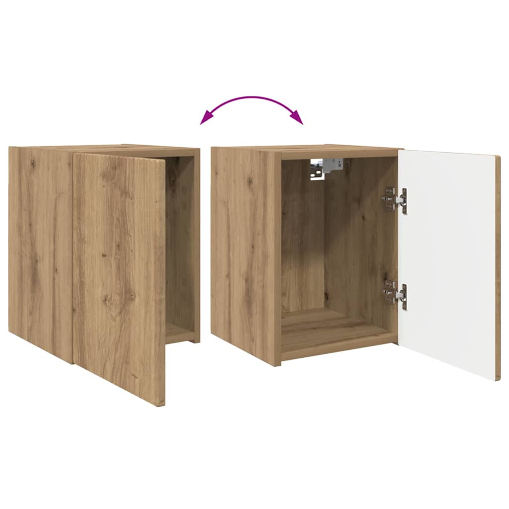 Tv Wall Cabinet 30 X 31 X 40 Cm Umělecký Dub Kompozitní Dřevo