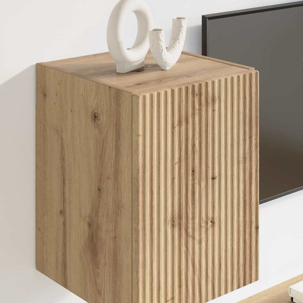 Tv Wall Cabinet 2 Pcs Umělecký Dub Kompozitní Dřevo