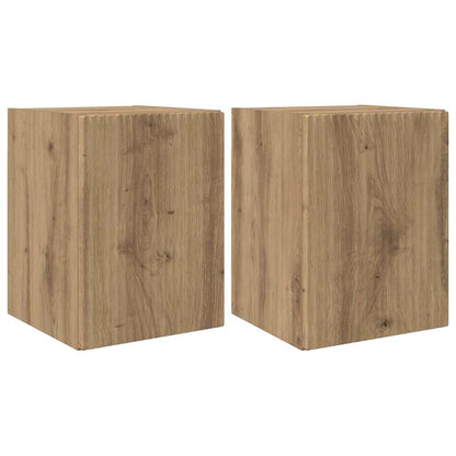 Tv Wall Cabinet 2 Pcs Umělecký Dub Kompozitní Dřevo