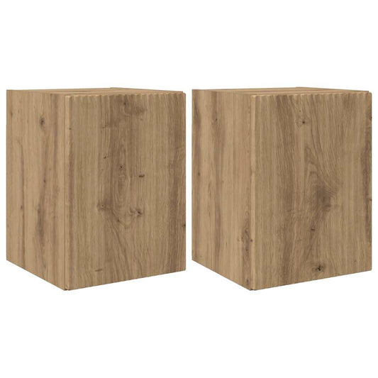 Tv Wall Cabinet 2 Pcs Umělecký Dub Kompozitní Dřevo