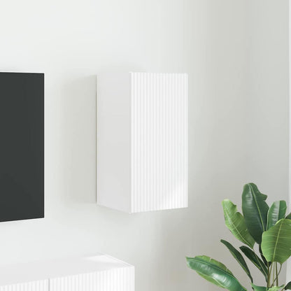 Tv Wall Cabinet 30 X 31 X 60 Cm Bílá Kompozitní Dřevo