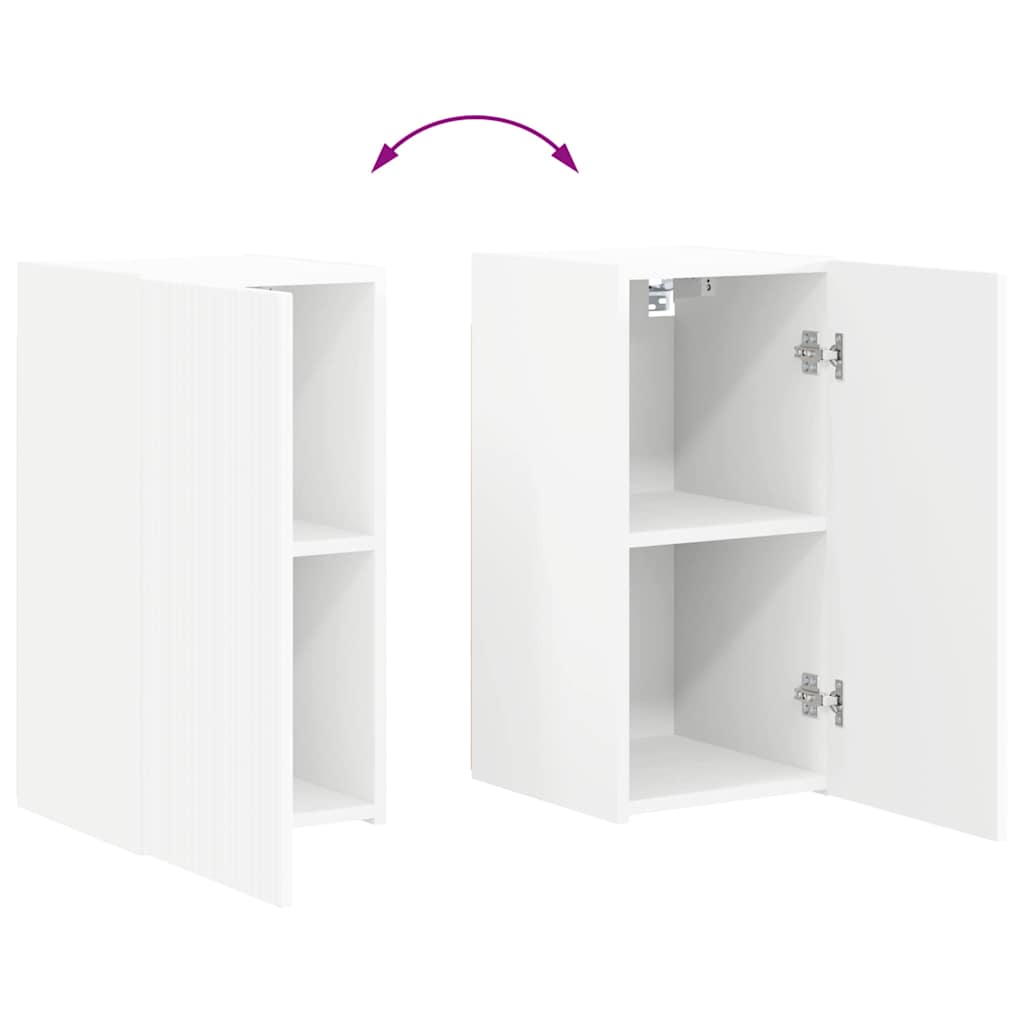 Tv Wall Cabinet 30 X 31 X 60 Cm Bílá Kompozitní Dřevo