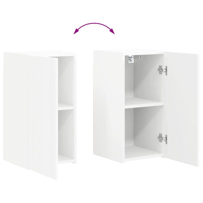 Tv Wall Cabinet 30 X 31 X 60 Cm Bílá Kompozitní Dřevo