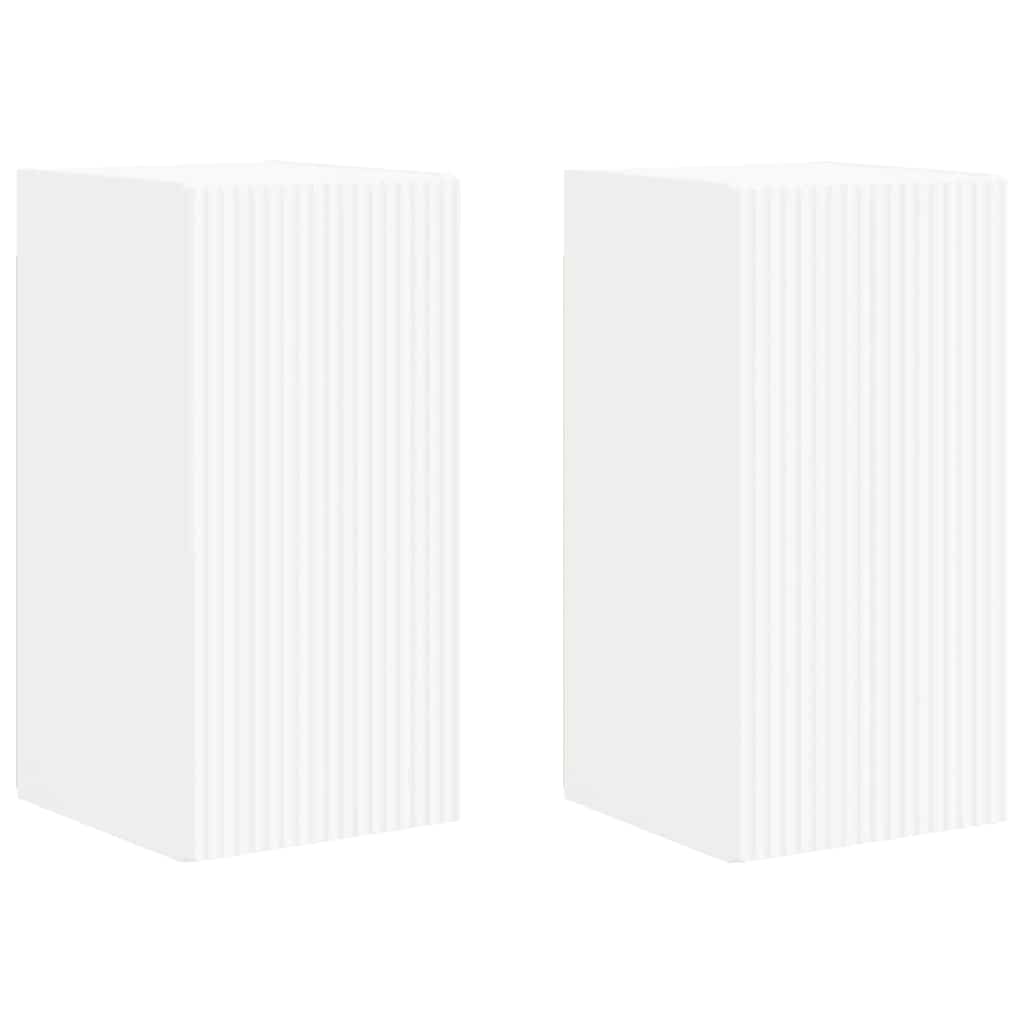 Tv Wall Cabinet 2 Pcs Bílá Kompozitní Dřevo
