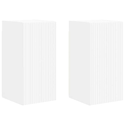 Tv Wall Cabinet 2 Pcs Bílá Kompozitní Dřevo