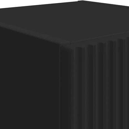 Tv Wall Cabinet 30 X 31 X 60 Cm Černá Kompozitní Dřevo