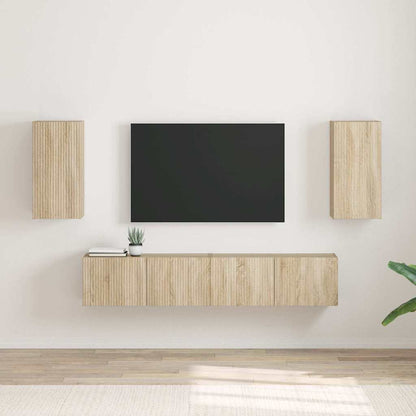 Tv Wall Cabinet 2 Pcs Sonoma Kompozitní Dřevo