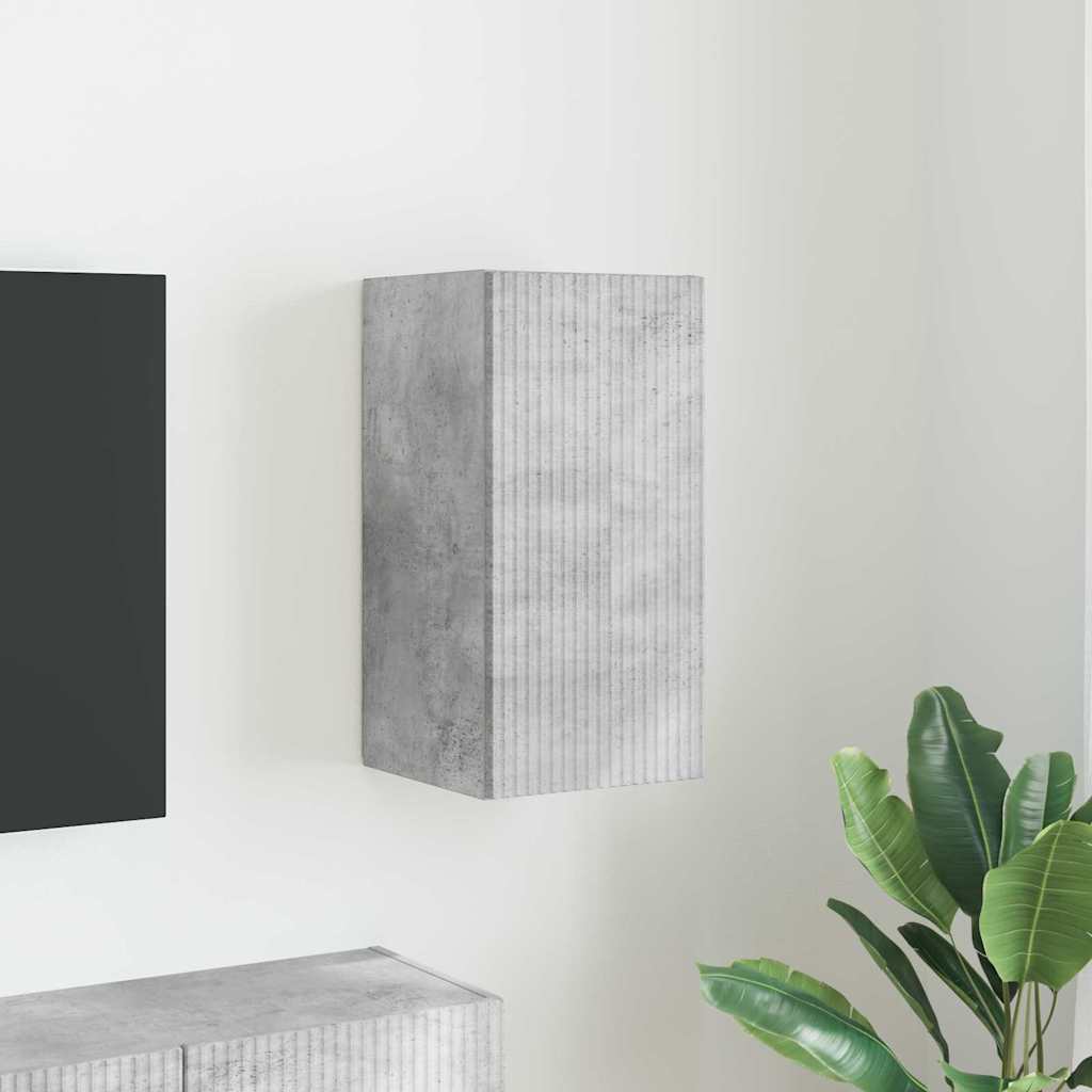Tv Wall Cabinet 30 X 31 X 60 Cm Beton Kompozitní Dřevo