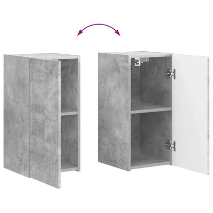 Tv Wall Cabinet 30 X 31 X 60 Cm Beton Kompozitní Dřevo