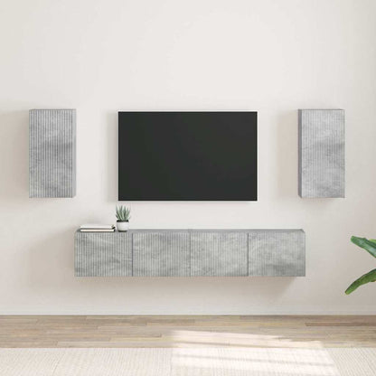 Tv Wall Cabinet 2 Pcs Beton Kompozitní Dřevo