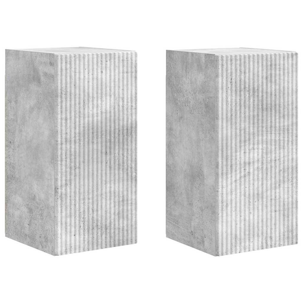 Tv Wall Cabinet 2 Pcs Beton Kompozitní Dřevo