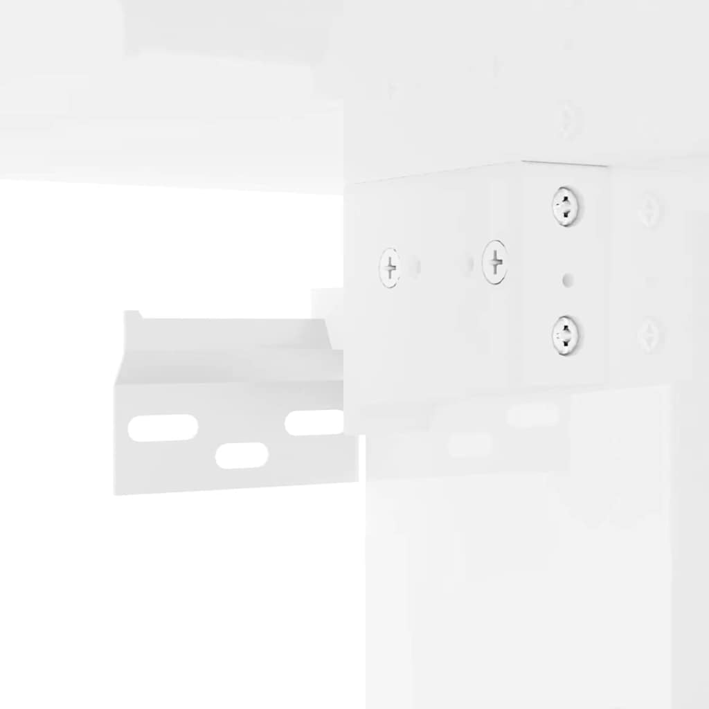 Tv Wall Cabinet 30 X 31 X 60 Cm Lesklá Bílá Kompozitní Dřevo