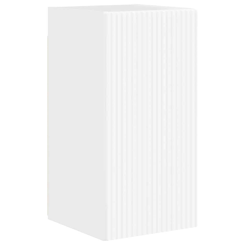 Tv Wall Cabinet 2 Pcs Lesklá Bílá Kompozitní Dřevo