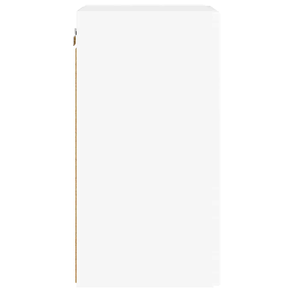 Tv Wall Cabinet 2 Pcs Lesklá Bílá Kompozitní Dřevo