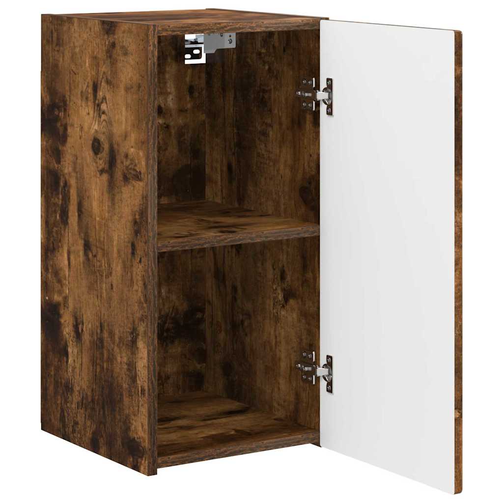 Tv Wall Cabinet 30 X 31 X 60 Cm Kouřový Dub Kompozitní Dřevo
