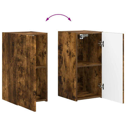 Tv Wall Cabinet 30 X 31 X 60 Cm Kouřový Dub Kompozitní Dřevo