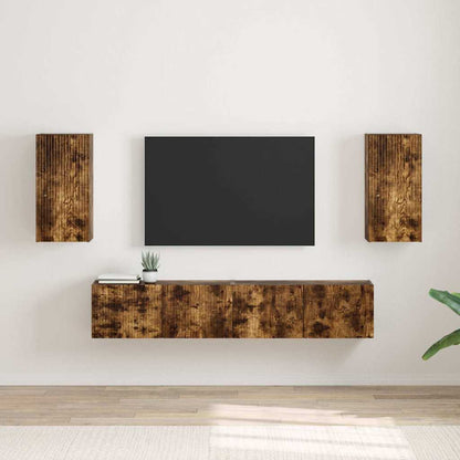 Tv Wall Cabinet 2 Pcs Kouřový Dub Kompozitní Dřevo