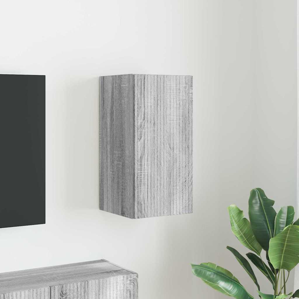 Tv Wall Cabinet 30 X 31 X 60 Cm Šedá Sonoma Kompozitní Dřevo