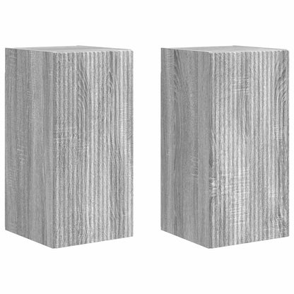 Tv Wall Cabinet 2 Pcs Šedá Sonoma Kompozitní Dřevo