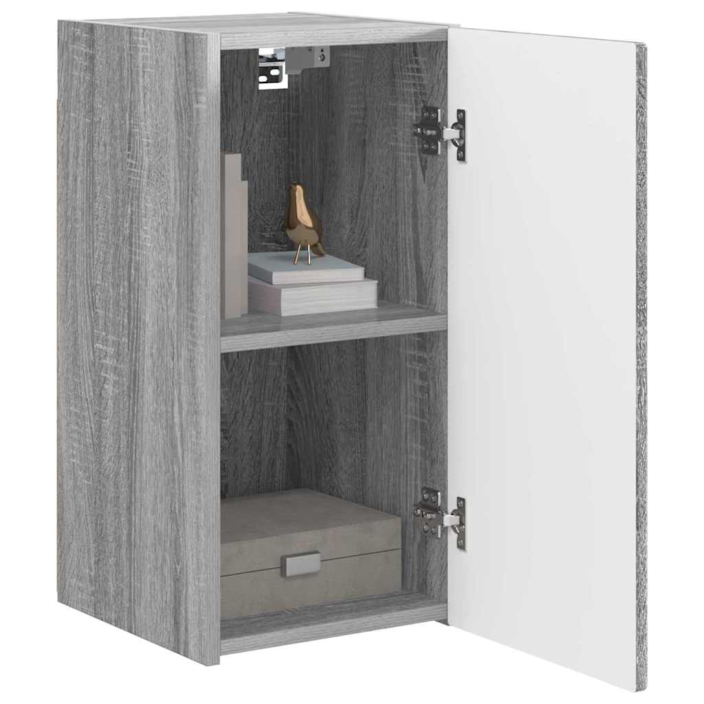 Tv Wall Cabinet 2 Pcs Šedá Sonoma Kompozitní Dřevo