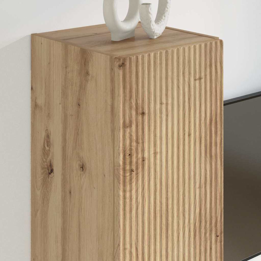Tv Wall Cabinet 2 Pcs Umělecký Dub Kompozitní Dřevo