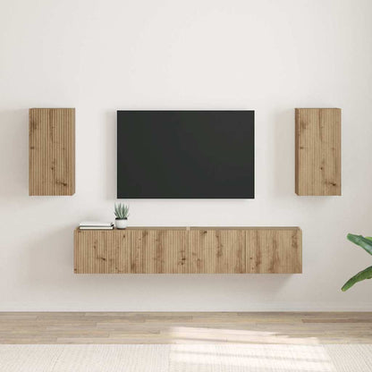 Tv Wall Cabinet 2 Pcs Umělecký Dub Kompozitní Dřevo