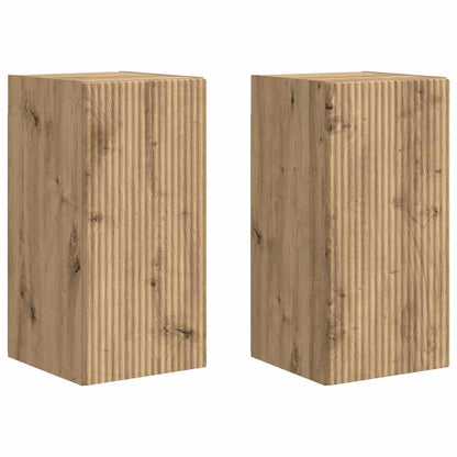 Tv Wall Cabinet 2 Pcs Umělecký Dub Kompozitní Dřevo