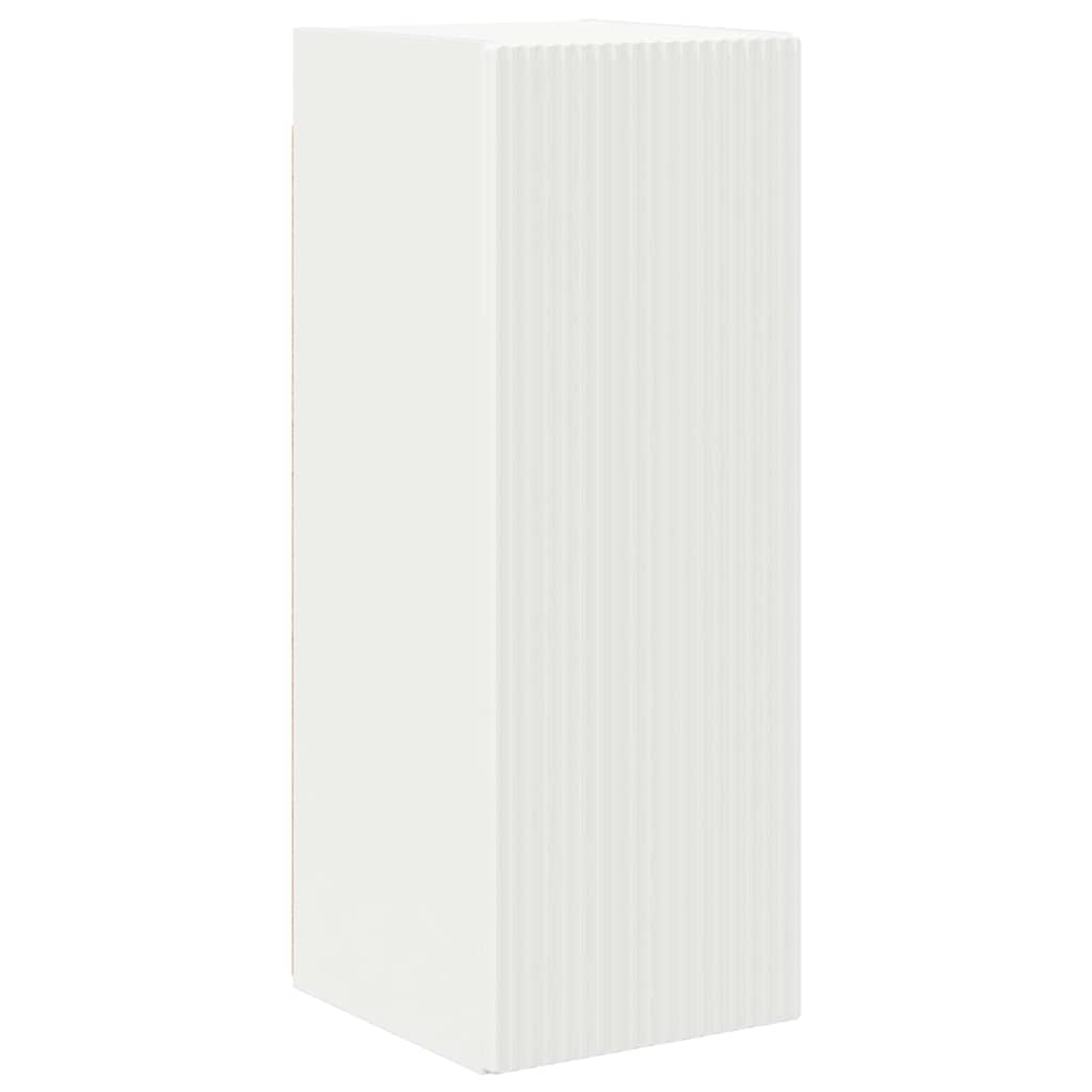 Tv Wall Cabinet 30 X 31 X 80 Cm Bílá Kompozitní Dřevo
