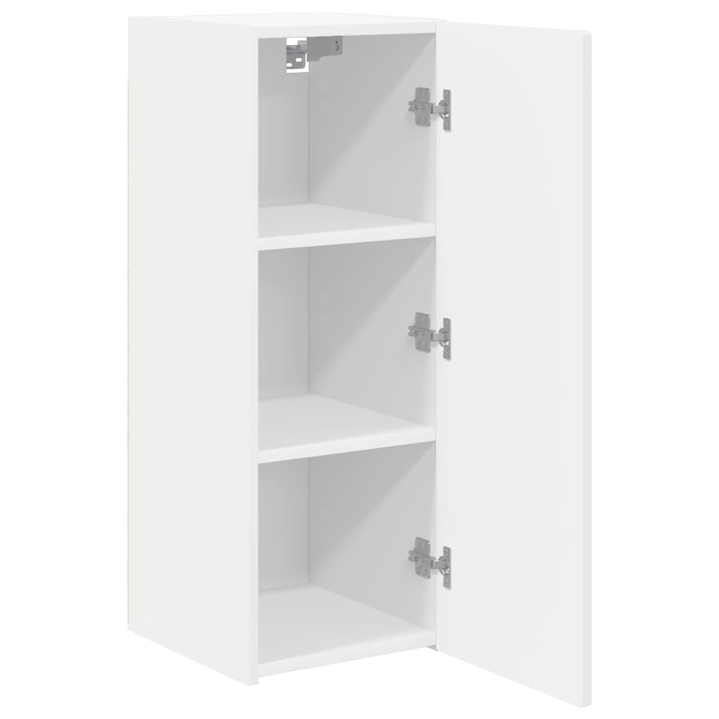 Tv Wall Cabinet 30 X 31 X 80 Cm Bílá Kompozitní Dřevo
