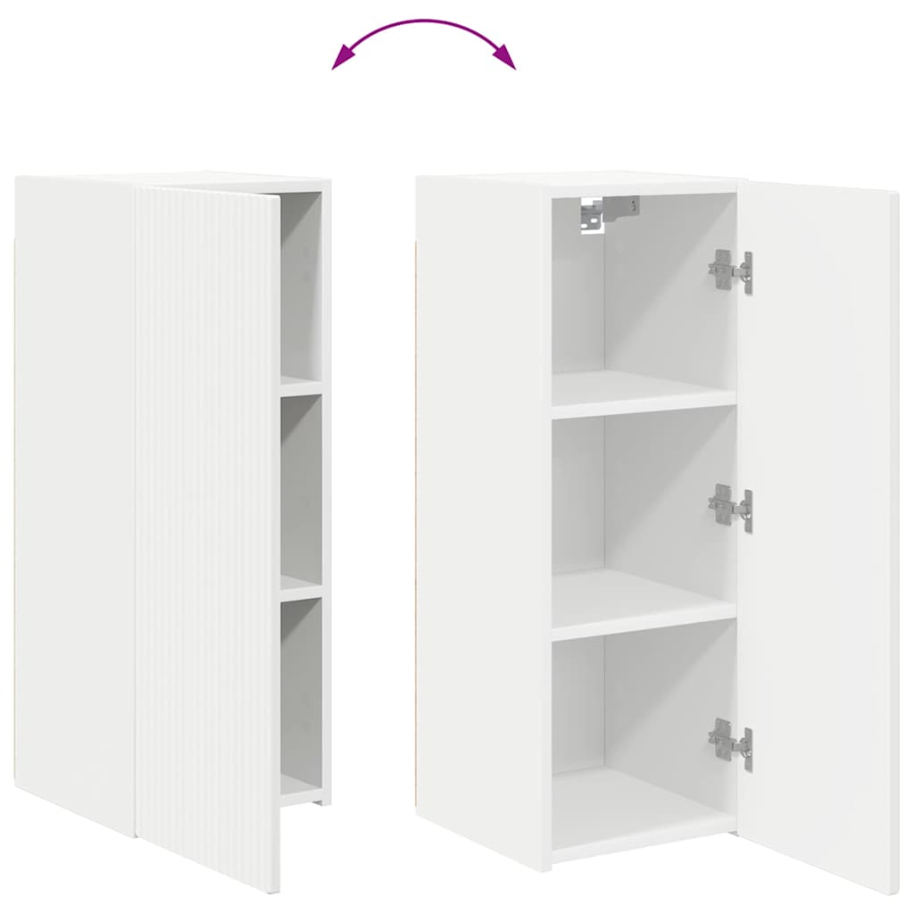 Tv Wall Cabinet 2 Pcs Bílá Kompozitní Dřevo