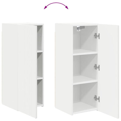 Tv Wall Cabinet 2 Pcs Bílá Kompozitní Dřevo