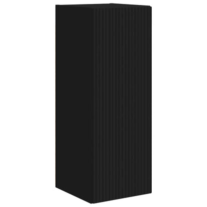 Tv Wall Cabinet 2 Pcs Černá Kompozitní Dřevo