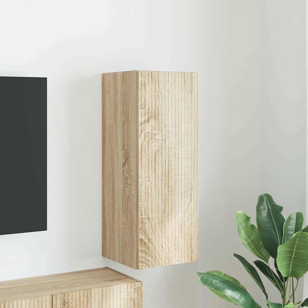 Tv Wall Cabinet 30 X 31 X 80 Cm Sonoma Kompozitní Dřevo
