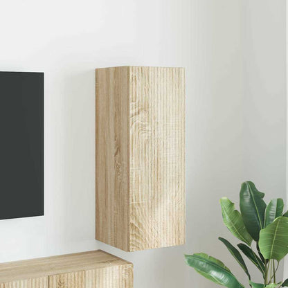 Tv Wall Cabinet 30 X 31 X 80 Cm Sonoma Kompozitní Dřevo