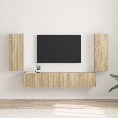Tv Wall Cabinet 2 Pcs Sonoma Kompozitní Dřevo