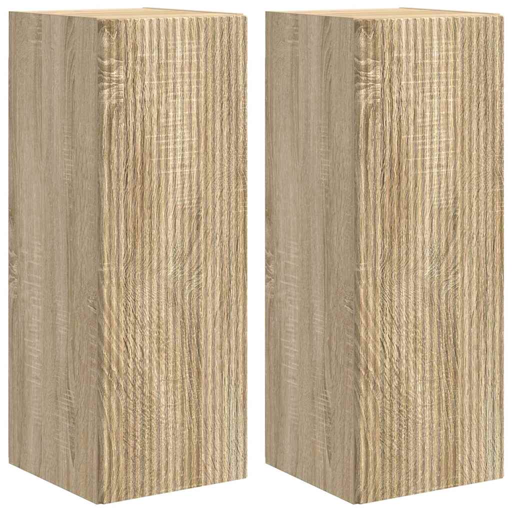 Tv Wall Cabinet 2 Pcs Sonoma Kompozitní Dřevo