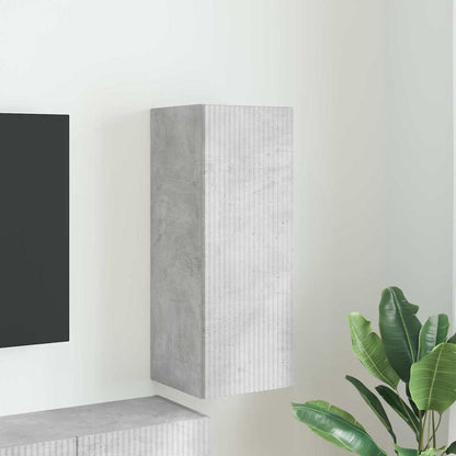 Tv Wall Cabinet 30 X 31 X 80 Cm Beton Kompozitní Dřevo