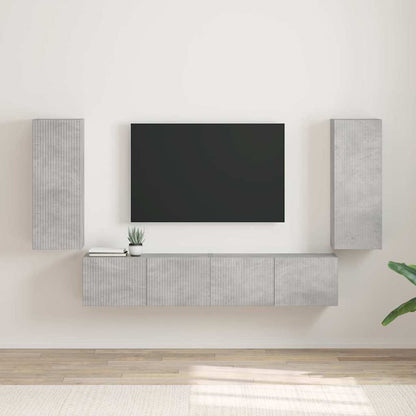 Tv Wall Cabinet 2 Pcs Beton Kompozitní Dřevo