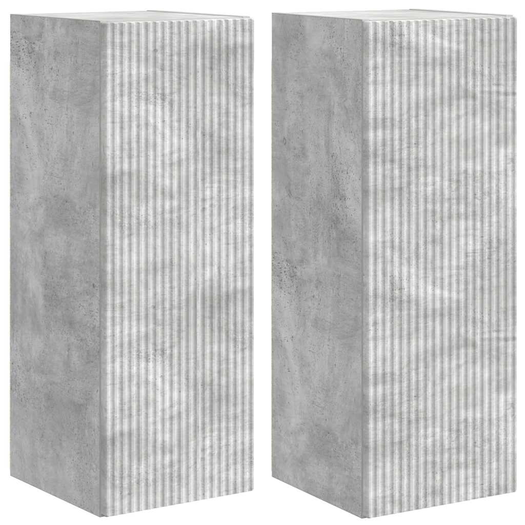 Tv Wall Cabinet 2 Pcs Beton Kompozitní Dřevo