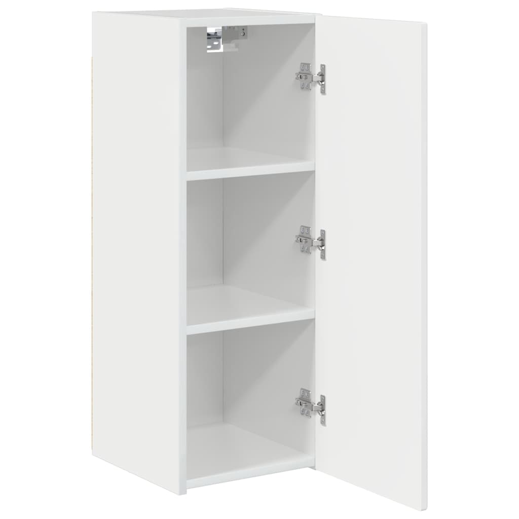 Tv Wall Cabinet 2 Pcs Lesklá Bílá Kompozitní Dřevo