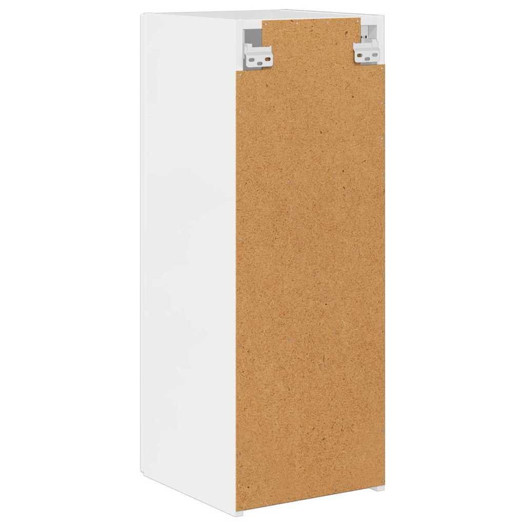 Tv Wall Cabinet 2 Pcs Lesklá Bílá Kompozitní Dřevo