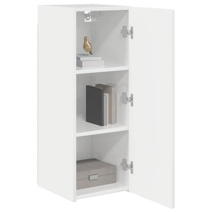 Tv Wall Cabinet 2 Pcs Lesklá Bílá Kompozitní Dřevo