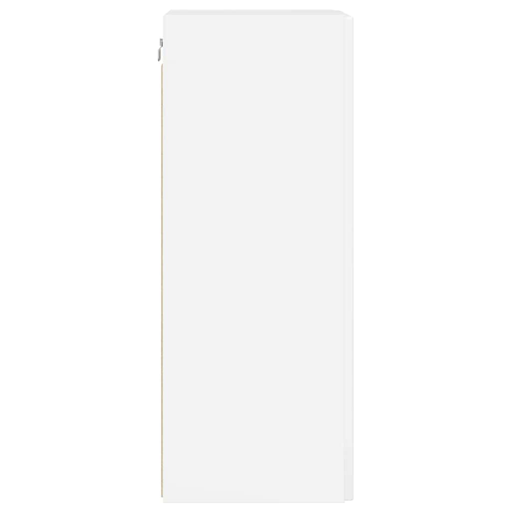 Tv Wall Cabinet 2 Pcs Lesklá Bílá Kompozitní Dřevo