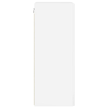 Tv Wall Cabinet 2 Pcs Lesklá Bílá Kompozitní Dřevo