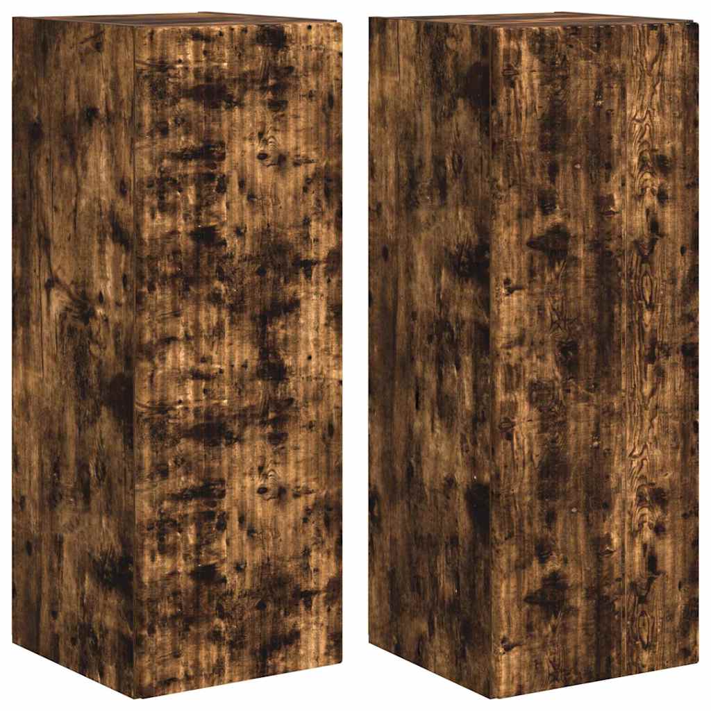 Tv Wall Cabinet 2 Pcs Kouřový Dub Kompozitní Dřevo