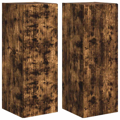 Tv Wall Cabinet 2 Pcs Kouřový Dub Kompozitní Dřevo