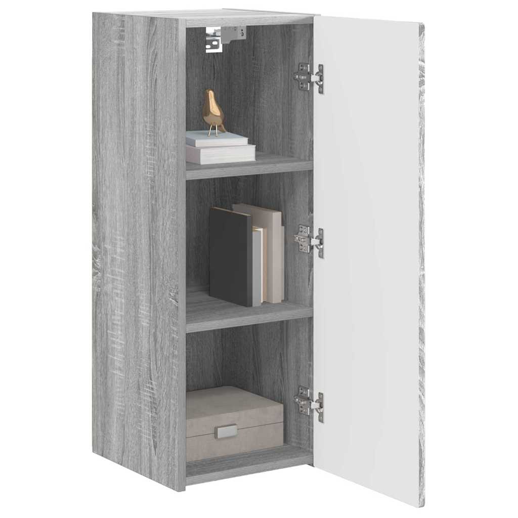 Tv Wall Cabinet 30 X 31 X 80 Cm Šedá Sonoma Kompozitní Dřevo